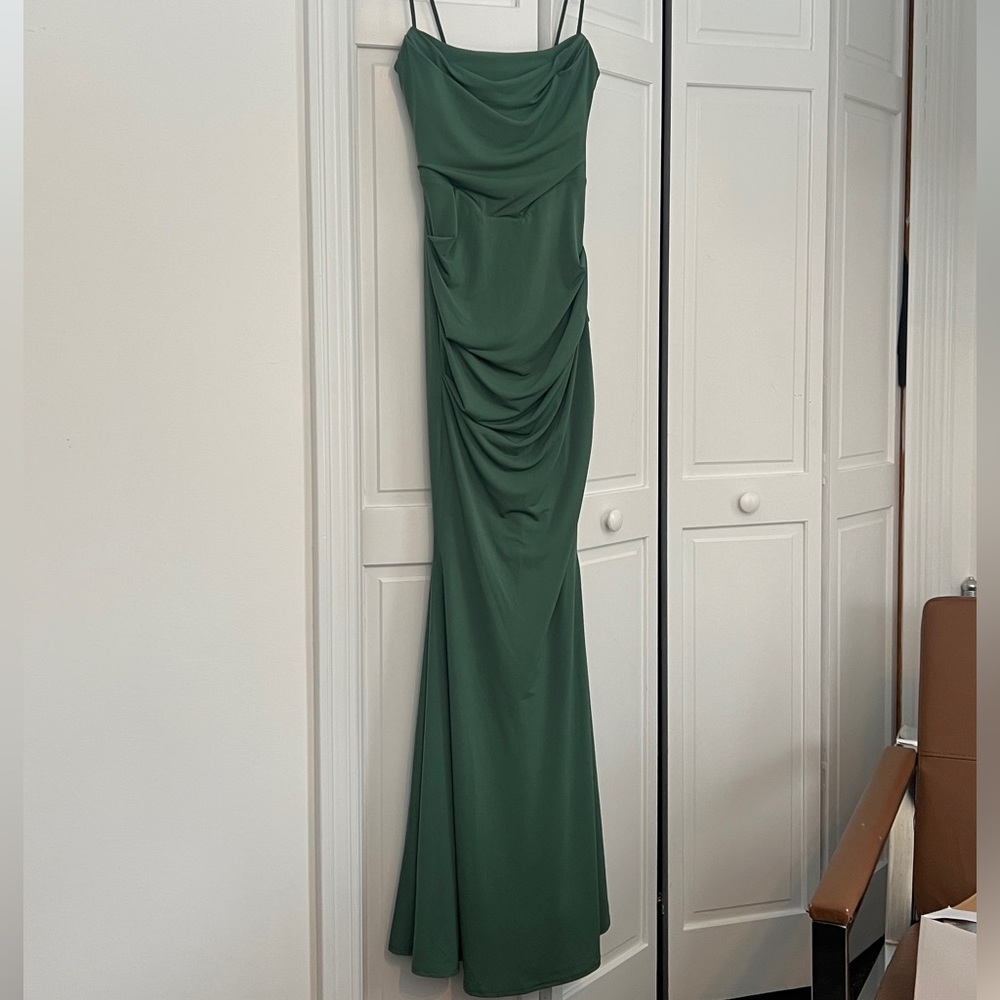 House of cb XS Milena green corset dress 2-4